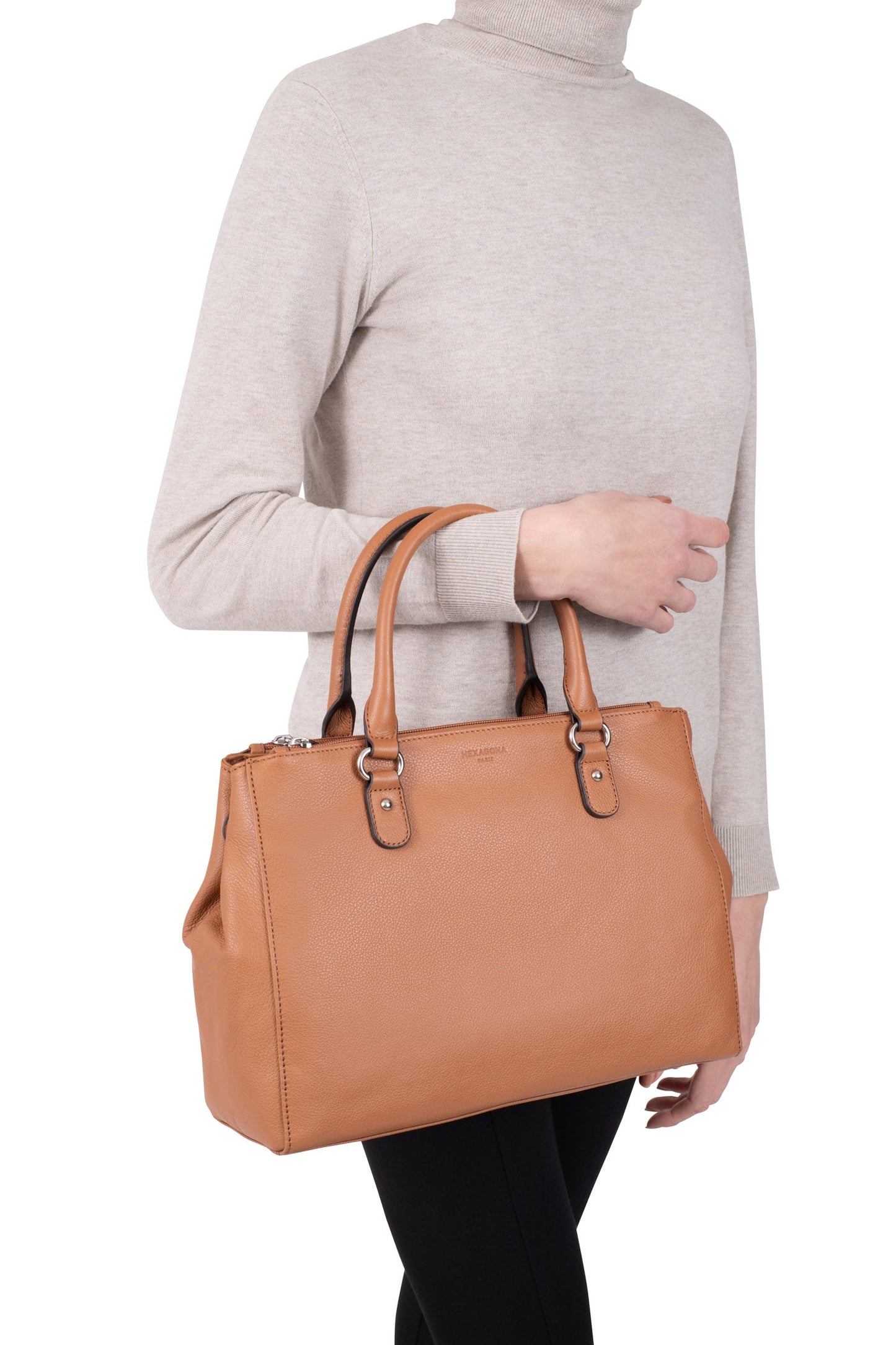 Handbag with 2 handles - A4 - Leather