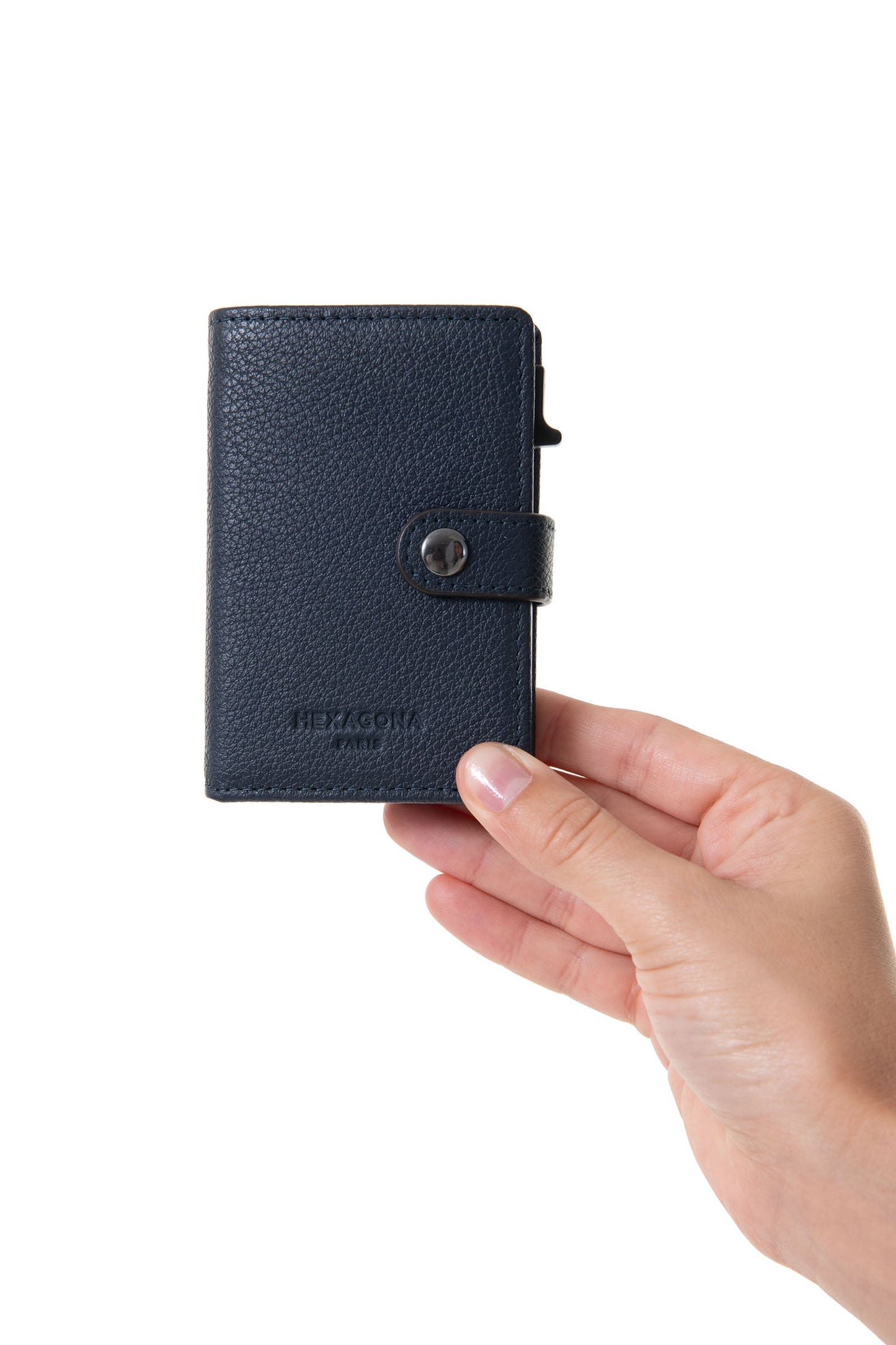 Card holder case - 2 flaps - Stop RFID - Leather