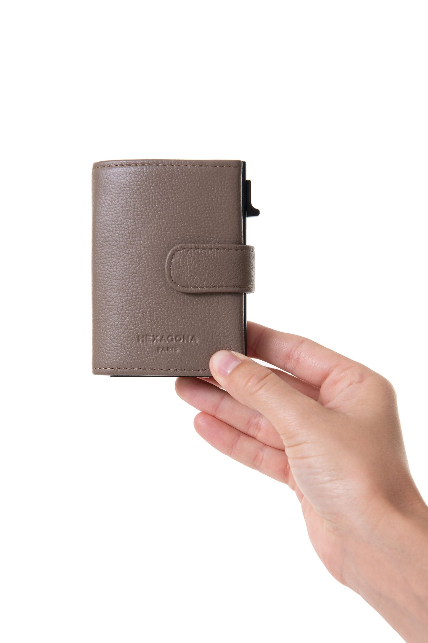 Card holder case - 2 flaps - Stop RFID - Leather