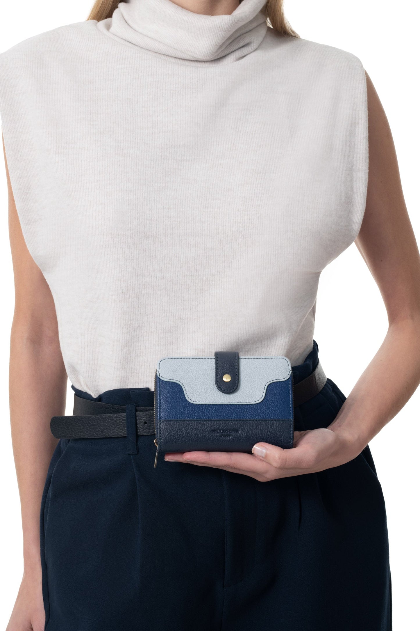 Wallet - 2 flaps - Stop RFID - Leather