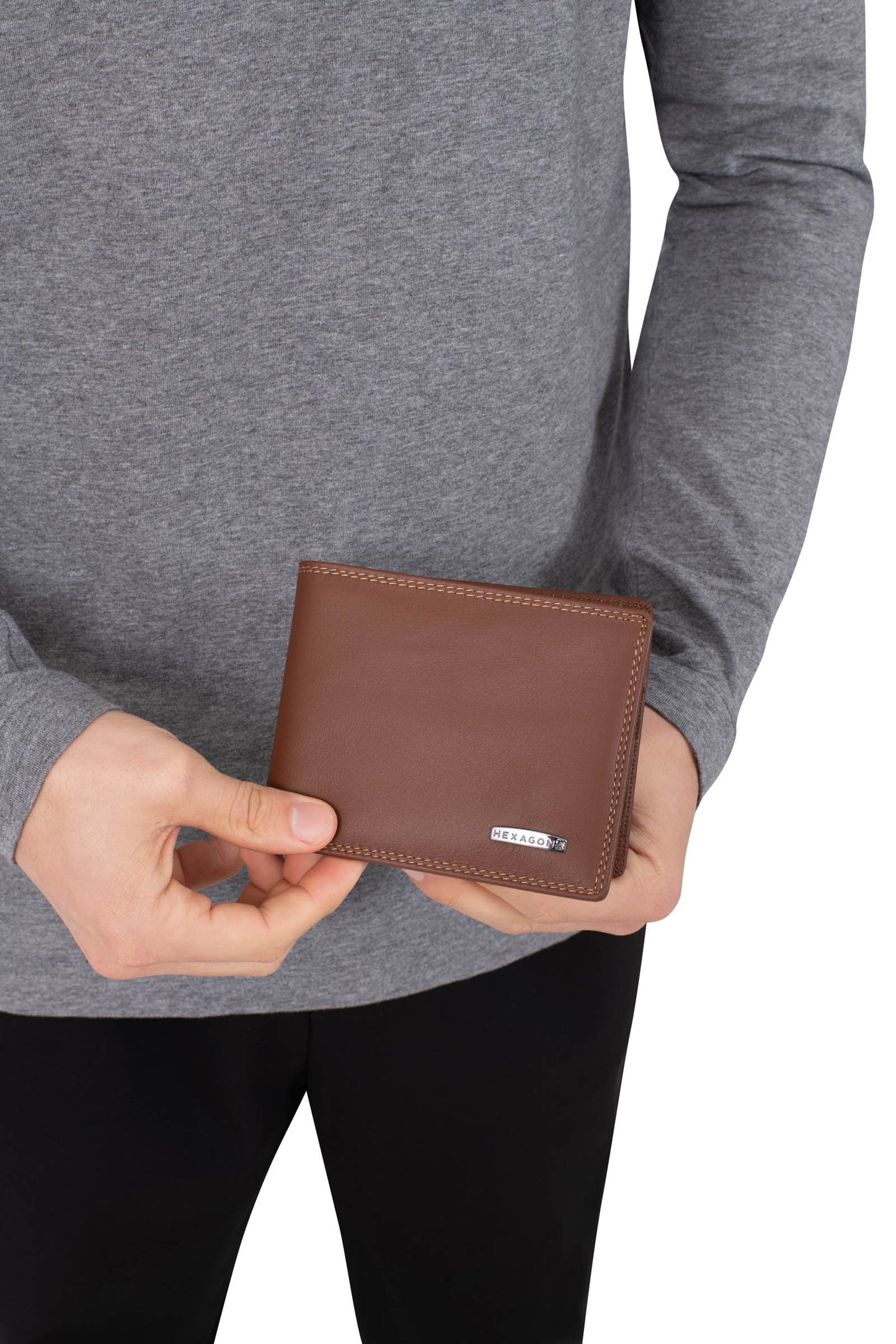 Italian wallet - 2 flaps - RFID blocking - Leather
