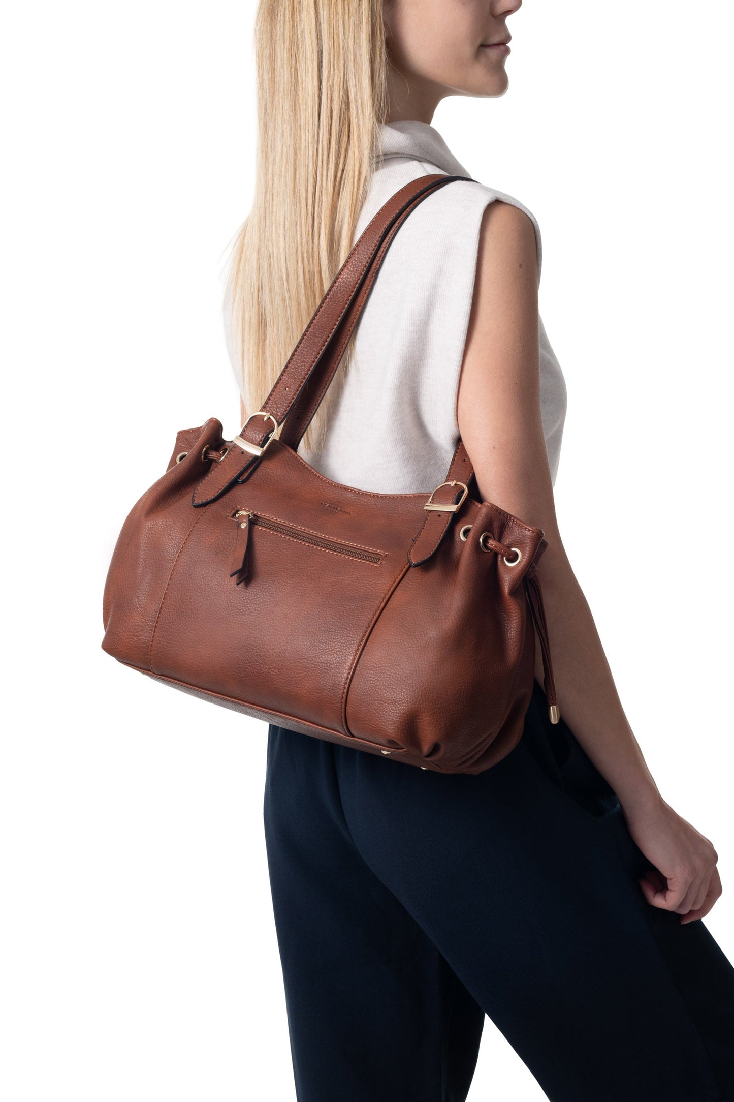 Shoulder bag with 2 handles